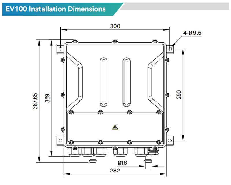 EV100 Installation Dimensions
