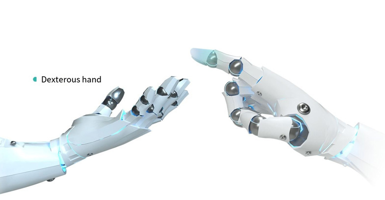 humanoid robot simulation finger joints